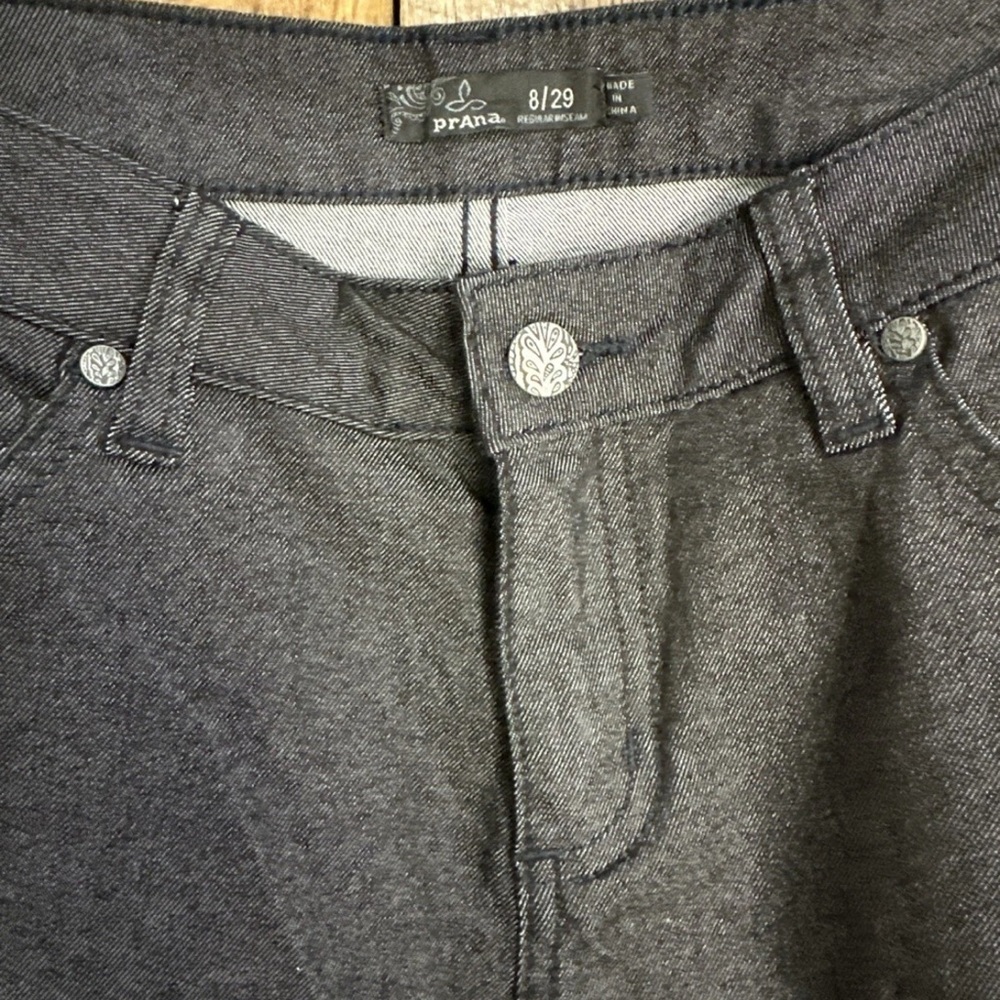 Prana Jeans Womens 8/29 Pant Gray Black Ombre Organic Cotton Regular - Picture 2 of 6
